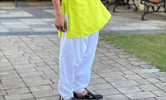 NEON MIRROR WORK KURTA PAJAMA SET FOR MEN'S