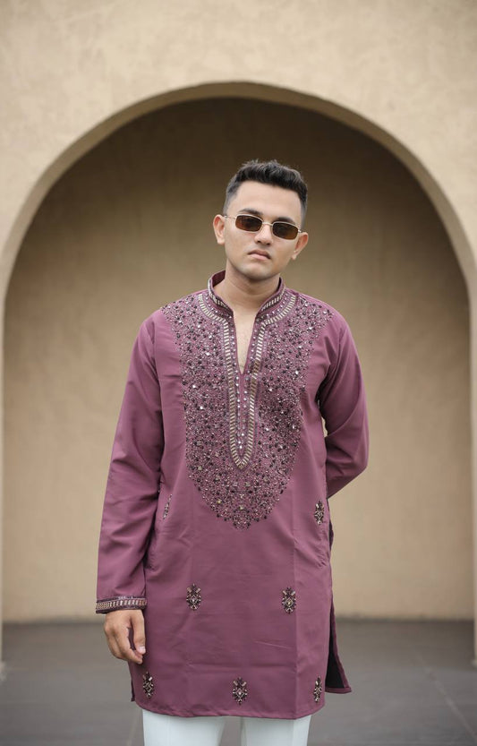 Onion Imperial Bites & Mirror-Work Kurta