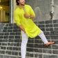 NEON MIRROR WORK KURTA PAJAMA SET FOR MEN'S