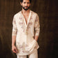 IVORY MULTI  EMBROIDERED KURTA PAJAMA SET FOR MENS
