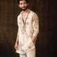 IVORY MULTI  EMBROIDERED KURTA PAJAMA SET FOR MENS