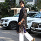 Navy Blue Havy Embroidery Work Kurta Pajama And Dupatta Set For Men’s