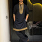 FESTIVAL SPECIAL BLACK EMBROIDERED DESIGNER KURTA PAJAMA SET