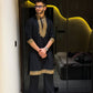 FESTIVAL SPECIAL BLACK EMBROIDERED DESIGNER KURTA PAJAMA SET