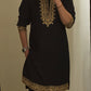 FESTIVAL SPECIAL BLACK EMBROIDERED DESIGNER KURTA PAJAMA SET