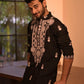 SPECIAL BLACK NECK EMBROIDERED WORK MEN’S KURTA WITH PAJAMA