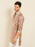 MULTI PRINTED KURTA WITH NECK EMBROIDERY KURTA WITH PAJAMA