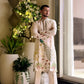 IVORY TREE OF LIFE PEACOCK KURTA PAJAMA SET FOR MEN