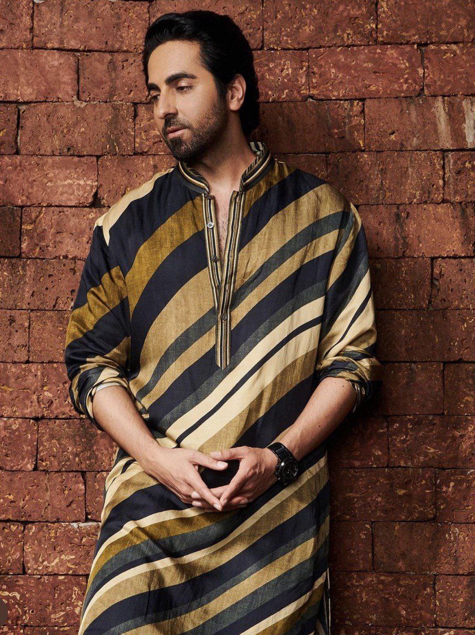 AK Printed Kurta With Black Pajama