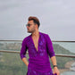 PURPLE EMBROIDERED WORK KURTA PAJAMA AND DUPATTA