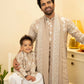 BEIGE KURTA SET WITH PANT AND DUPATTA