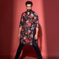 FLORAL PRINTED KURTA WITH PAJAMA SET FOR MEN