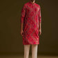 RED SILK BANDHANI PRINTED KURTA WITH PAJAMA