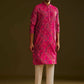 RED SILK BANDHANI PRINTED KURTA WITH PAJAMA