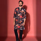 FLORAL PRINTED KURTA WITH PAJAMA SET FOR MEN