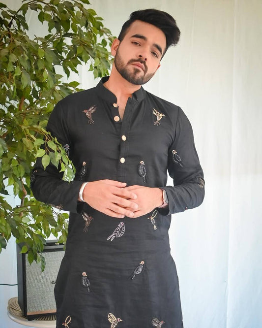 BLACK BIRD KURTA PAJAMA SET FOR MEN'S