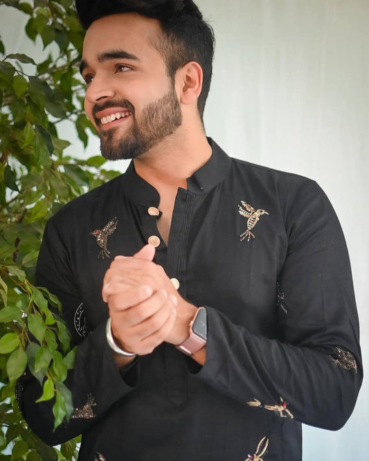 BLACK BIRD KURTA PAJAMA SET FOR MEN'S