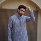 BLUE KURTA WITH PAJAMA FOR MENS