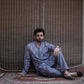 BLUE KURTA WITH PAJAMA FOR MENS