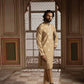 MID CREAM NECK EMBROIDERY WORK MEN'S KURTA