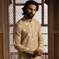 MID CREAM NECK EMBROIDERY WORK MEN'S KURTA