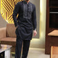 TRADITIONAL HEAVY EMBROIDERY ON NECK WITH MIRROR WORK KURTA PAJAMA SET