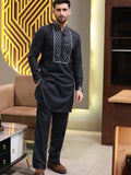 TRADITIONAL HEAVY EMBROIDERY ON NECK WITH MIRROR WORK KURTA PAJAMA SET