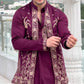 PURPLE EMBROIDERED WAISTCOAT AND KURTA PAJAMA SET