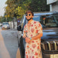 IVORY ROSE  PRINTED KURTA PAJAMA SET FOR MEN'S
