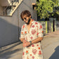 IVORY ROSE  PRINTED KURTA PAJAMA SET FOR MEN'S
