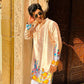 LIGHT BEIGE KRISHNA WITH COW PRINT KURTA PAJAMA