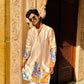 LIGHT BEIGE KRISHNA WITH COW PRINT KURTA PAJAMA