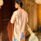 LIGHT BEIGE KRISHNA WITH COW PRINT KURTA PAJAMA