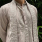 BLUSH PINK EMBROIDERRED KURTA PAJAMA WITH DUPATTA SET FOR MEN'S
