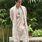 BLUSH PINK EMBROIDERRED KURTA PAJAMA WITH DUPATTA SET FOR MEN'S