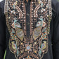 Black Peacock Motif with Mirror Work Kurta