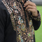 Black Peacock Motif with Mirror Work Kurta