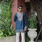 Morepeach V Neck Real Mirror Work Kurta