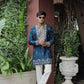 Morepeach V Neck Real Mirror Work Kurta