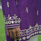 Violet V Neck Real Mirror Work Kurta