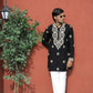 Black Golden Jari Mirror Work Kurta