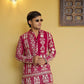 Crimson Red Georgette Flower Heavy Embroidered kurta