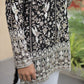 Black Georgette Birds Heavy Embroidered kurta