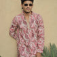 Pink Carnival Position Printed Premium Kurta