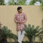 Pink Carnival Position Printed Premium Kurta