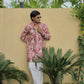 Pink Carnival Position Printed Premium Kurta