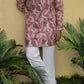Pink Carnival Position Printed Premium Kurta