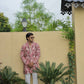 Pink Carnival Position Printed Premium Kurta