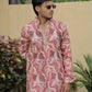 Pink Carnival Position Printed Premium Kurta