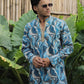 Skyblue Carnival Position Printed Premium Kurta